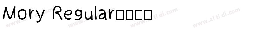 Mory Regular字体转换
